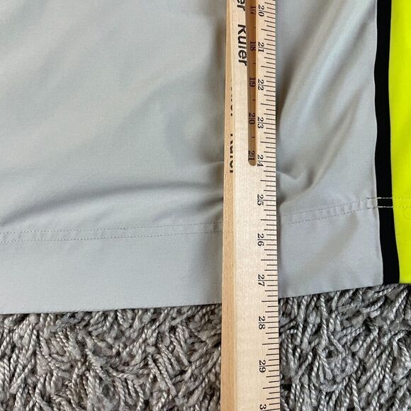 Footjoy Quarter Zip Sweater Mens Medium M Green Golf Stretch Performance Striped - Picture 12 of 12